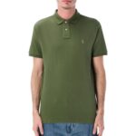 POLO RALPH LAUREN CUSTOM SLIM FIT BASIC MESH POLO OLIVE