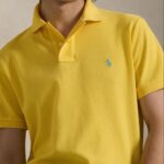 POLO RALPH LAUREN CUSTOM SLIM FIT BASIC MESH POLO YELLOW - Image 3