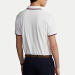 POLO RALPH LAUREN CUSTOM SLIM FIT MESH POLO SHIRT WHITE - Image 2