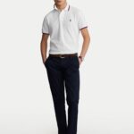 POLO RALPH LAUREN CUSTOM SLIM FIT MESH POLO SHIRT WHITE - Image 3