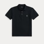 POLO RALPH LAUREN CUSTOM SLIM FIT STRETCH MESH POLO SHIRT BLACK - Image 4
