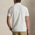 POLO RALPH LAUREN CLASSIC FIT MESH GRAPHIC POLO SHIRT WHITE ART - Image 2