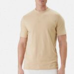KARL LAGERFELD MEN'S T-SHIRT CREWNECK SAND