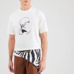KARL LAGERFELD MEN'S T-SHIRT CREWNECK CHAMPAGNE