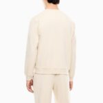 EMPORIO ARMANI EA7 MEN VISIBILITY COTTON ZIP-UP SWEATSHIRT WITH EA7 LOGO BEIGE - Image 2