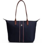 TOMMY HILFIGER WOMAN TH POPETTE MONOGRAM TOTE SPACE BLUE CORP