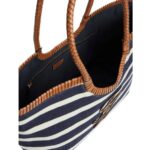 TOMMY HILFIGER WOMAN TH ELEV SUMMER TOTE STRIPE BLUE/ COGNAC - Image 3