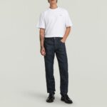G-STAR MENS BIKER PATCHED SLIM JEANS NEO RAW DENIM DARK BLUE - Image 3