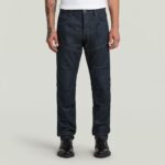 G-STAR MENS BIKER PATCHED SLIM JEANS NEO RAW DENIM DARK BLUE