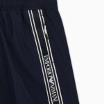 EMPORIO ARMANI MEN'S SWIM SHORTS WITH LOGO TAPE NAVY BLUE - Image 2