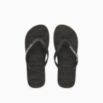 EMPORIO ARMANI MEN'S RUBBER FLIP-FLOPS WITH LOGO BLACK