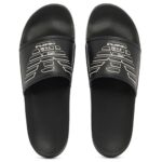 EMPORIO ARMANI MEN'S SCARPE BEACHWEAR BLACK + WHISPER WHITE