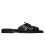 TOMMY HILFIGER SLIPPERS LEATHER CREST SQUARE TOE SANDALS - Image 3