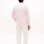 TOMMY HILFIGER MEN'S CLASSIC COTTON CABLE CREW NECK PINK LILY - Image 4