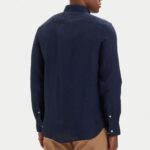 TOMMY HILFIGER MEN'S LINEN SHIRT REGULAR FIT CARBON NAVY - Image 2