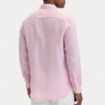 TOMMY HILFIGER MEN'S LINEN SHIRT REGULAR FIT CLASSIC PINK - Image 3