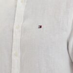 TOMMY HILFIGER MEN'S LINEN SHIRT REGULAR FIT WHITE - Image 3
