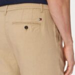 TOMMY HILFIGER MEN'S DENTON STRAIGHT LEG LINEN BLEND CHINOS BATIQUE KHAKI - Image 2
