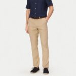 TOMMY HILFIGER MEN'S DENTON STRAIGHT LEG LINEN BLEND CHINOS BATIQUE KHAKI