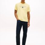 TOMMY HILFIGER MEN'S T-SHIRTS CREWNECK CITRONELLA - Image 3