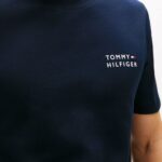 TOMMY HILFIGER MEN'S LOGO EMBROIDERY JERSEY CREW NECK T-SHIRT DESERT SKY - Image 3