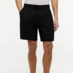 TOMMY HILFIGER DOVER LINEN BLEND 8 INSEAM CHINO SHORTS BLACK