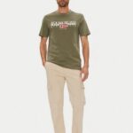 NAPAPIJRI MEN AYLMER SHORT SLEEVE T-SHIRT DARK OLIVE - Image 3