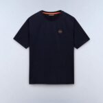 NAPAPIJRI MEN BADGE JERSEY SHORT SLEEVE T-SHIRT BLUE MARINE - Image 3