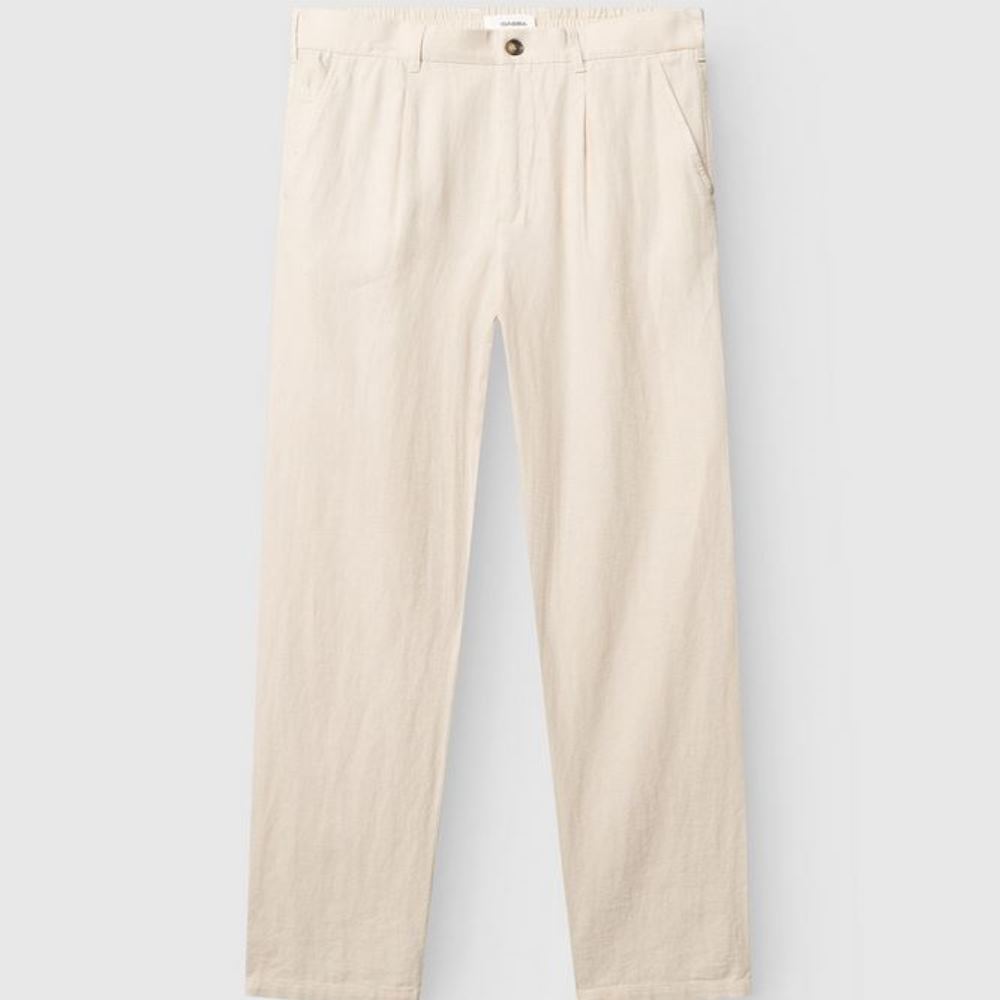 PO121144-BIRCH-4 GABBA GABNAPOLI 19 LINO PANT REGULAR BIRCH - Image 1