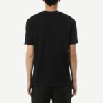 LACOSTE MEN'S COTTON T-SHIRT BRANDED STRIPE BAND BLACK - Image 2