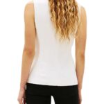TOMMY HILFIGER WOMAN LINEN BLEND VEST TH OPTIC WHITE - Image 3
