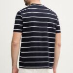 PAUL&SHARK MEN'S DOUBLE MERCERISED COTTON JERSEY T-SHIRT NAVY BLUE - Image 2