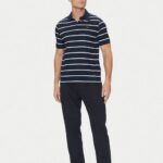 PAUL&SHARK MEN'S DOUBLE MERCERISED COTTON JERSEY POLO DARK BLUE - Image 4