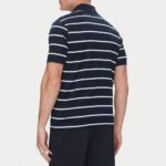 PAUL&SHARK MEN'S DOUBLE MERCERISED COTTON JERSEY POLO DARK BLUE - Image 2