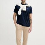 PAUL&SHARK MEN'S COTTON POLO SHIRT NAVY BLUE - Image 2