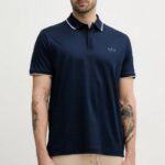 PAUL&SHARK MEN'S COTTON POLO SHIRT NAVY BLUE