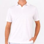 PAUL&SHARK MEN'S  X-SOFT COTTON OPEN COLLAR POLO SHIRT  WHITE