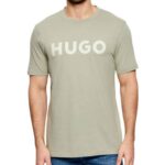 HUGO MEN'S COTTON-JERSEY T-SHIRT LIGHT/PASTEL GREEN