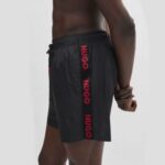 HUGO MEN'S FAB SWIMSUIT SHORTS BLACK - Image 2
