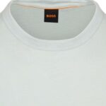 BOSS COTTON SHORT SLEEVE T-SHIRT CREWNECK TURQUOISE /AQUA - Image 2