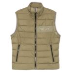 BOSS MEN'S WATER-REPELLENT H-CENITO GILET WITH TONAL LOGO DARK BEIGE