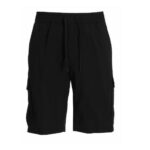 BOSS MEN'S CARGO BERMUDA SHORTS BLACK
