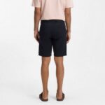 BOSS MEN'S SLIM-FIT SHORTS IN STRECH-COTTON TWILL DARK BLUE - Image 2