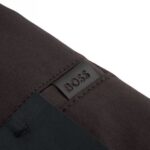 BOSS MEN'S SLIM FIT IN COTTON -BLEND TWILL STYLE P-1KAITON1-ZIP TROUSERS DARK BROWN - Image 4