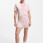 HUGO WOMEN'S RELXED FIT TOP IN STRECH COTTON LIGHT/PASTEL PINK - Image 4