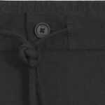 BOSS MEN'S MODERN FIT TROUSERS IN A LINEN BLEND DARK - Image 2