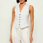 HUGO WOMEN'S AUMARE VEST SLIM-FIT OPEN MISCELLANEOUS