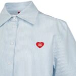 HUGO WOMEN'S SHORT SLEEVE SHIRT LIGHT BLUE - Image 3