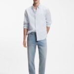BOSS MEN'S REGULAR FIT LINEN SHIRT LIGHT/PASTEL BLUE - Image 3