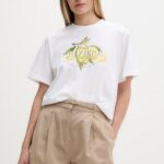 HUGO WOMEN'S COTTON T-SHRT VINTAGE WHITE